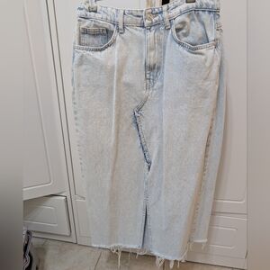 Zara Light Blue Denim Skirt